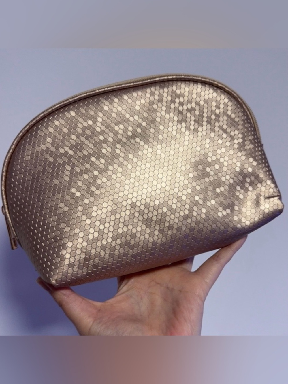 New beauty geometric metallic makeup bag/ cosmetic bag